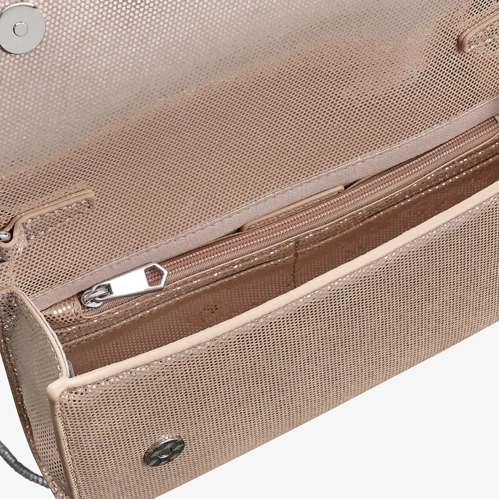 Capollini Wedding Guest Bags | Occasion Handbags*Nubuck Leather Clutch Bag Prosecco Gold