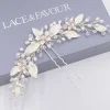 Twilight Designs Pearl Hair Accessories | Silver Hair Accessories*Carlene Silver Flowers and Leaves Hair Pin Ivory/ Silver