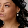 Lace & Favour Bridesmaid Gifts | Crystal Jewellery*Celeste Chic Crystal Embellished Wedding Earrings Gold