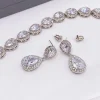 Lace & Favour Silver Prom Jewellery | Prom Earrings*Celeste Chic Crystal Embellished Wedding Earrings Silver