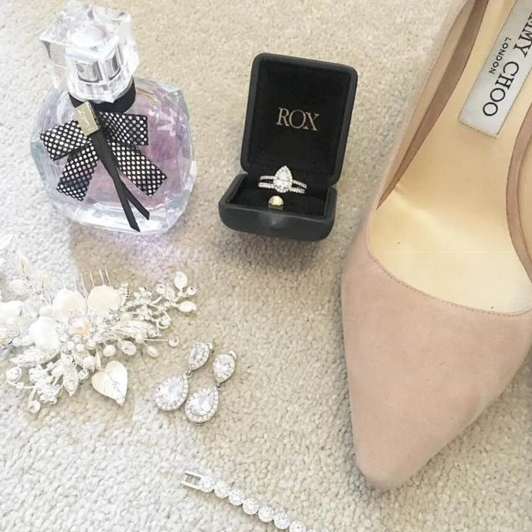 Lace & Favour Silver Prom Jewellery | Prom Earrings*Celeste Chic Crystal Embellished Wedding Earrings Silver