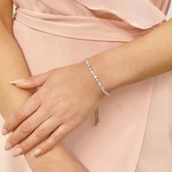 Lace & Favour Silver Prom Jewellery | Prom Bracelets*Charlee Chic Cubic Zirconia Wedding Bracelet (Silver)