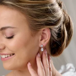 Lace & Favour Bridesmaid Gifts | Bride Gifts*Cleo Rose Gold Teardrop Cubic Zirconia Wedding Jewellery Set