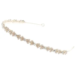 Poirier Crystal Hair Accessories | Gold Hair Accessories*Clover Dainty Floral Headband Gold