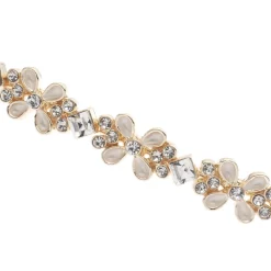Poirier Crystal Hair Accessories | Gold Hair Accessories*Clover Dainty Floral Headband Gold