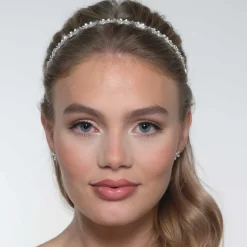 Poirier Crystal Hair Accessories | Silver Hair Accessories*Clover Dainty Floral Headband Silver