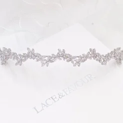 Lace & Favour Prom Headbands & Tiaras | Crystal Hair Accessories*Cortez Dainty Cubic Zirconia Wedding Headband Silver