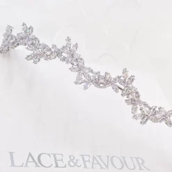 Lace & Favour Prom Headbands & Tiaras | Crystal Hair Accessories*Cortez Dainty Cubic Zirconia Wedding Headband Silver
