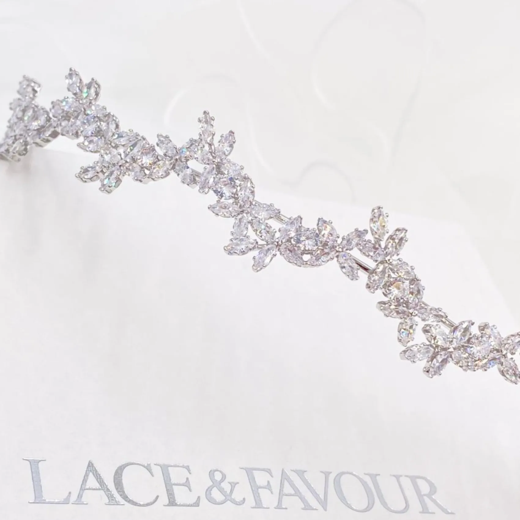 Lace & Favour Prom Headbands & Tiaras | Crystal Hair Accessories*Cortez Dainty Cubic Zirconia Wedding Headband Silver