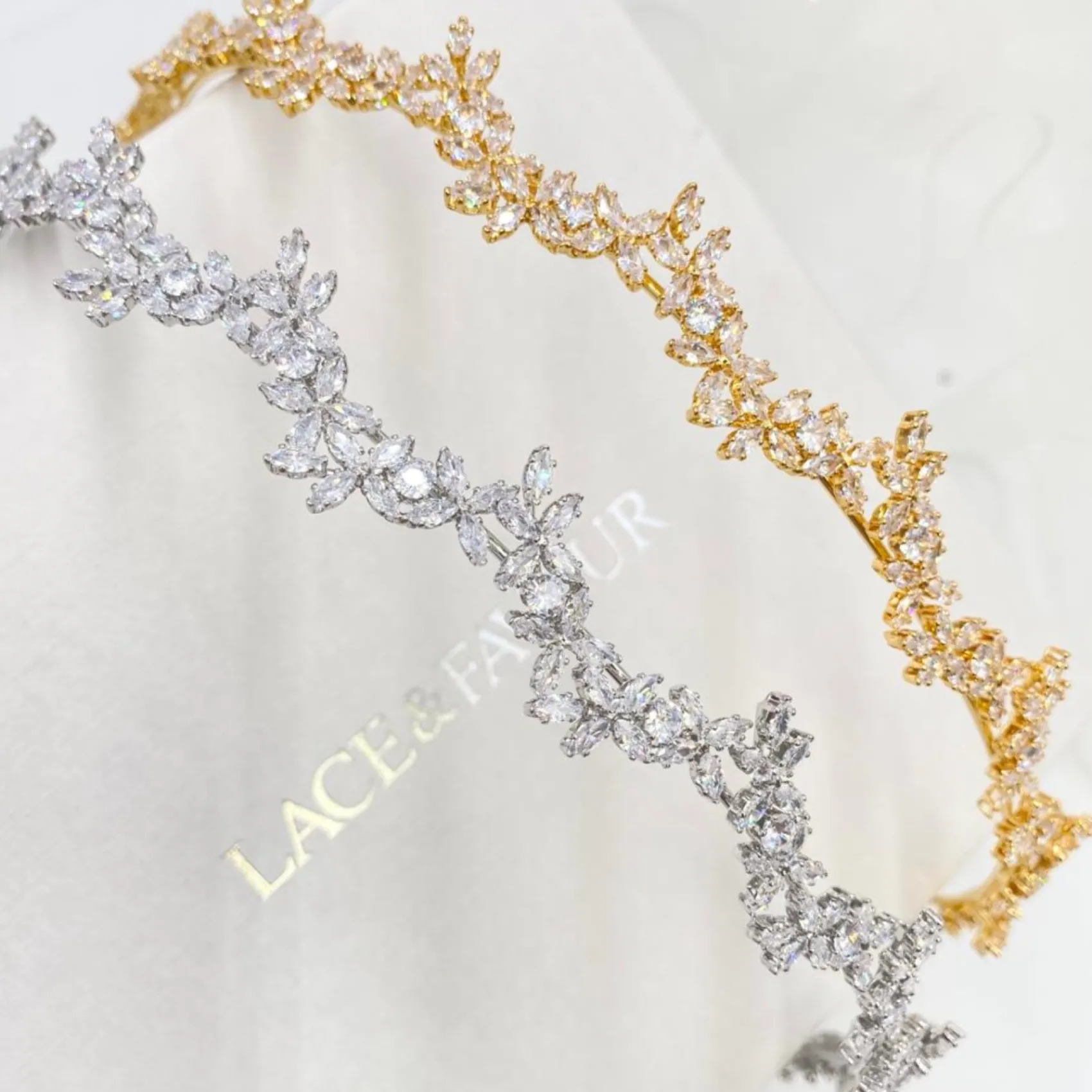 Lace & Favour Prom Headbands & Tiaras | Crystal Hair Accessories*Cortez Dainty Cubic Zirconia Wedding Headband Silver
