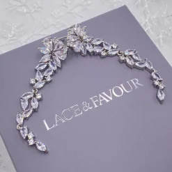 Lace & Favour Silver Prom Jewellery | Prom Earrings*Cuba Long Drop Cubic Zirconia Earrings Silver