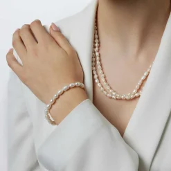 Poirier Pearl Jewellery | Gold Wedding Jewellery*Dara Gold Freshwater Pearl Double Necklace Ivory/ Gold