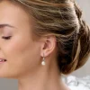 Lace & Favour Bride Gifts | Pearl Jewellery*Demi Classic Pearl Drop Earrings Ivory/ Silver