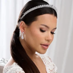 Lace & Favour Silver Prom Jewellery | Prom Earrings*Dominica Cubic Zirconia Drop Earrings Silver