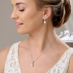 Lace & Favour Bridesmaid Gifts | Bride Gifts*Elegance Crystal and Pearl Bridal Jewellery Set