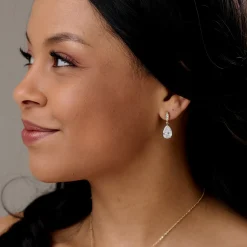 Lace & Favour Gold Prom Jewellery | Prom Earrings*Ellie Gold Teardrop Crystal Earrings