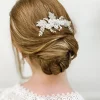 Beads & Beyond Vintage Headpieces | Pearl Hair Accessories*Elouise Beaded Leaves and Ivory Pearl Vintage Inspired Hair comb Ivory/Silver