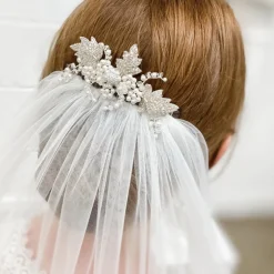 Beads & Beyond Vintage Headpieces | Pearl Hair Accessories*Elouise Beaded Leaves and Ivory Pearl Vintage Inspired Hair comb Ivory/Silver