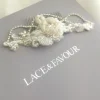 Beads & Beyond Vintage Headpieces | Silver Hair Accessories*Elsie Vintage Floral Hair Comb with Diamante Drapes Ivory/Silver