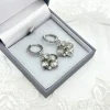 Beads & Beyond Vintage Jewellery | Crystal Jewellery*Emille Vintage Crystal Drop Huggie Hoop Earrings
