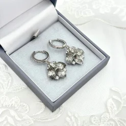 Beads & Beyond Vintage Jewellery | Crystal Jewellery*Emille Vintage Crystal Drop Huggie Hoop Earrings
