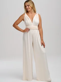 Lace & Favour Multiway Bridesmaid Jumpsuits*Emily Rose Multiway Bridesmaid Jumpsuit Cream