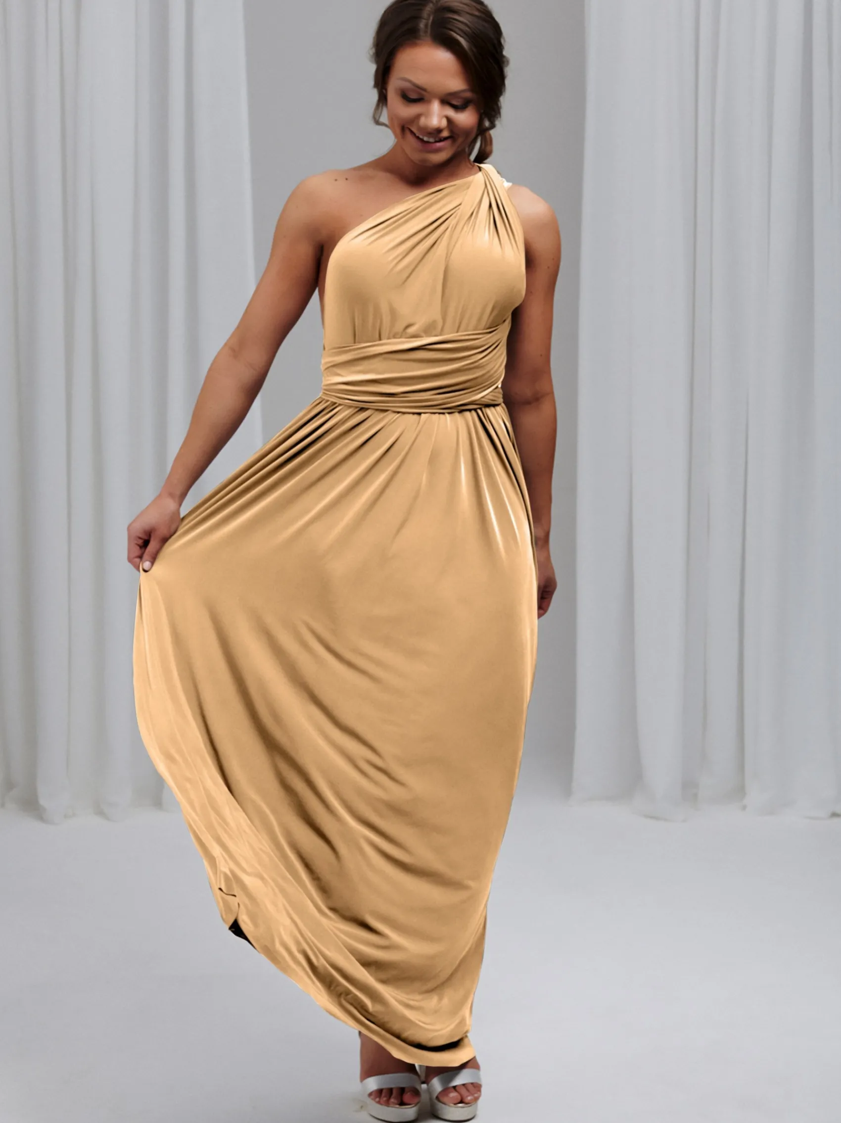 Lace & Favour Multiway Bridesmaid Dresses*Emily Rose Multiway Bridesmaid Dress (One Size) Gold