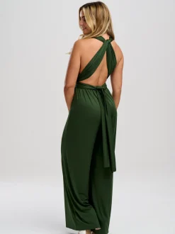 Lace & Favour Multiway Bridesmaid Jumpsuits*Emily Rose Multiway Bridesmaid Jumpsuit Olive Green