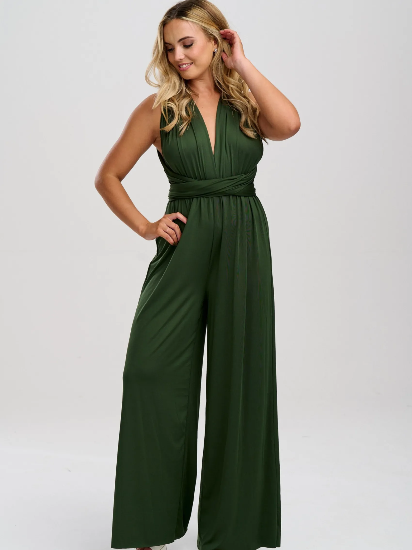 Lace & Favour Multiway Bridesmaid Jumpsuits*Emily Rose Multiway Bridesmaid Jumpsuit Olive Green