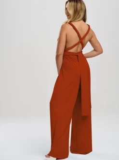Lace & Favour Multiway Bridesmaid Jumpsuits*Emily Rose Multiway Bridesmaid Jumpsuit Rust