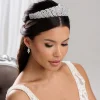 Lace & Favour Crystal Hair Accessories | Silver Hair Accessories*Empress Statement Cubic Zirconia Crystal Bridal Tiara Silver
