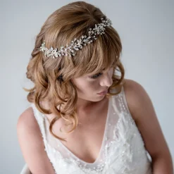 Twilight Designs Crystal Hair Accessories | Gold Hair Accessories*Estelle Long en Crystal Wedding Hair Vine Gold