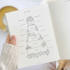 Blush & Gold Wedding Planner Books | Engagement Gifts*Eucalyptus Luxury Wedding Planner Book with Gilded Edges | L&F White/ Pale Green