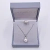 Lace & Favour Pearl Jewellery | Silver Wedding Jewellery*Evie Dainty Pearl Pendant Necklace Ivory/ Silver
