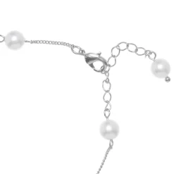 Lace & Favour Bridesmaid Gifts | Bride Gifts*Evie Silver Dainty Pearl Chain Bracelet Ivory/ Silver