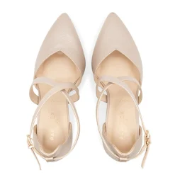 Paradox London Sparkly Prom Shoes | Pink Prom Shoes*Felicia Shimmer Wide Fit Block Heel Court Shoes Nude