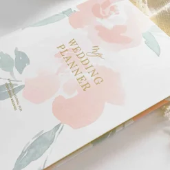 Blush & Gold Wedding Planner Books | Engagement Gifts*Floral Luxury Wedding Planner Book Floral Print/ Rose Gold