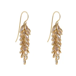 Freya Rose Crystal Jewellery | Gold Wedding Jewellery*22ct Gold Midi Crystal Drop Earrings