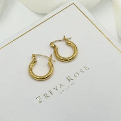 Freya Rose Gold Wedding Jewellery | Wedding Guest Jewellery*Gold Mini Hoop Earrings