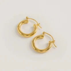 Freya Rose Gold Wedding Jewellery | Wedding Guest Jewellery*Gold Mini Hoop Earrings