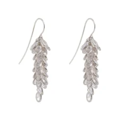 Freya Rose Crystal Jewellery | Silver Wedding Jewellery*Silver Midi Crystal Drop Earrings
