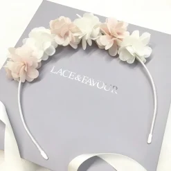 Beads & Beyond Flower Girl Gifts | Flower Girl Hair Accessories*Gabriella Blush and Ivory Flower Crown Hair Band