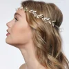 Poirier Gold Hair Accessories | Bridesmaid Hair Accessories*Gaia Leaf Bridal Boho Headband Gold