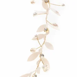 Poirier Gold Hair Accessories | Bridesmaid Hair Accessories*Gaia Leaf Bridal Boho Headband Gold
