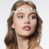 Poirier Silver Hair Accessories | Bridesmaid Hair Accessories*Gaia Leaf Bridal Boho Headband Silver