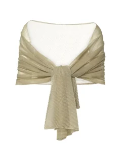Poirier Wedding Capes & Wraps | Wedding Guest Jackets & Cover Ups*Metallic Wedding Shawl Gold