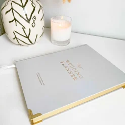 Blush & Gold Wedding Planner Books | Engagement Gifts*Grey and Gold Luxury Wedding Planner Book with Gilded Edges Grey/ Gold