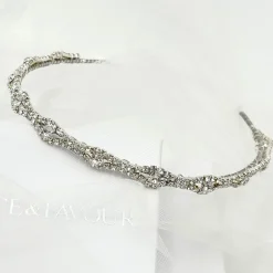 Beads & Beyond Vintage Headpieces | Crystal Hair Accessories*Harper Narrow Diamante Wedding Headband Silver