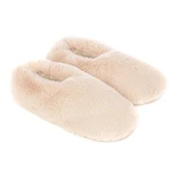 Helen Moore Honeymoon Gifts | Bride Gifts*Faux Fur Slippers Beige