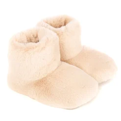 Helen Moore Honeymoon Gifts | Bride Gifts*Faux Fur Slipper Boots Beige